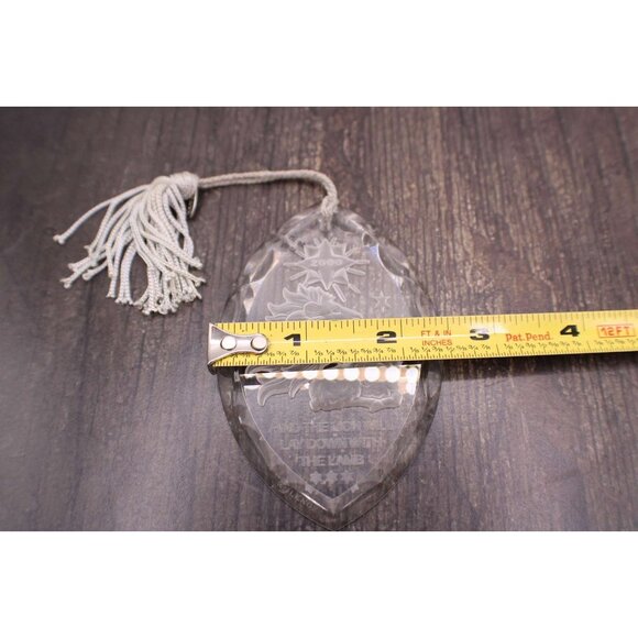 Lenox Crystal Ornament Lion Lamb Isaiah 11:6 Made in Germany Year 2000 Vintage - Picture 10 of 10